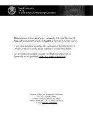 2 - Rare and Manuscript Collections - Cornell University