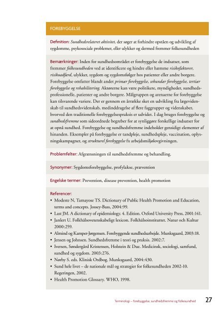 TERMINOLOGI - Sundhedsstyrelsen