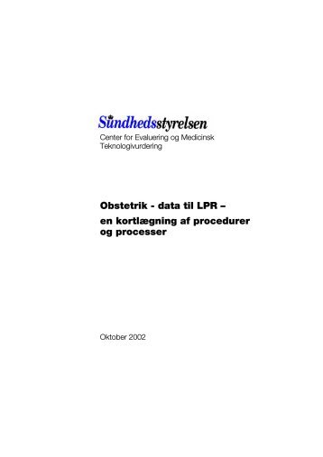 Obstetrik - data til LPR - Statens Serum Institut