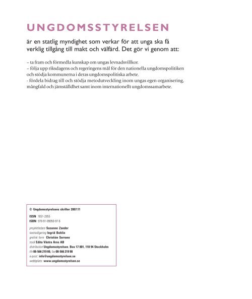 Unga med attityd - Ungdomsstyrelsen