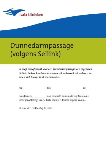 Dunnedarmpassage (volgens Sellink) - Isala Klinieken