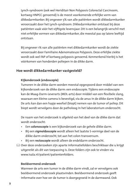 Patiënten Informatie Dossier (PID) Dikkedarmkanker. - Isala Klinieken