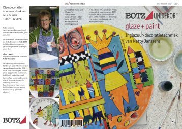 Download flyer "glaze + paint" - BOTZ Glasuren