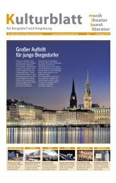 GroßerAuftritt fürjungeBergedorfer - beim Kulturblatt Bergedorf