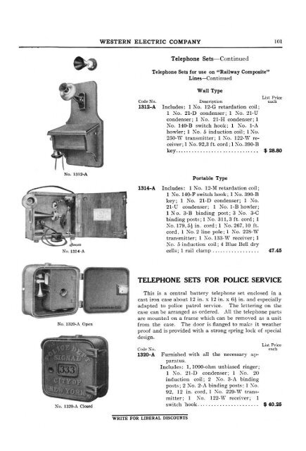 Western Electric Catalogue #1 - Wedophones.com wedophones
