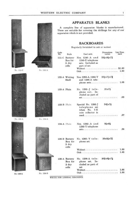 Western Electric Catalogue #1 - Wedophones.com wedophones