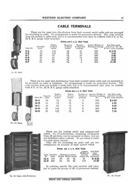 Western Electric Catalogue #1 - Wedophones.com wedophones