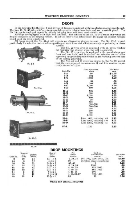 Western Electric Catalogue #1 - Wedophones.com wedophones