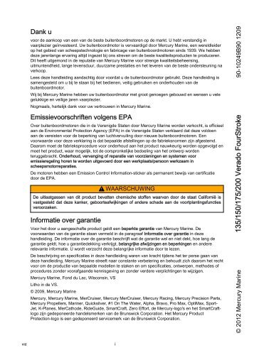 Operational manual - Mercury