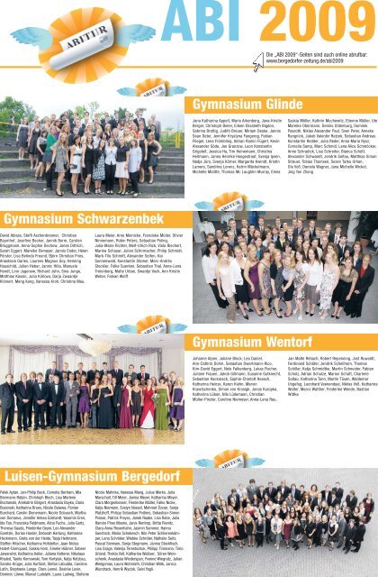 ABI 2009 - Bergedorfer Zeitung