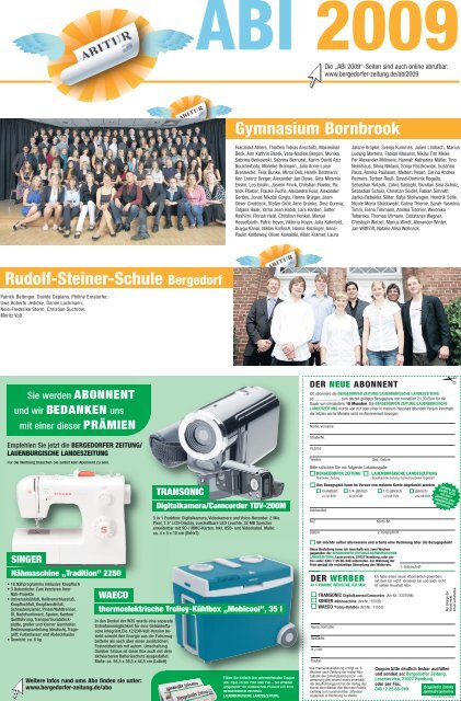 ABI 2009 - Bergedorfer Zeitung