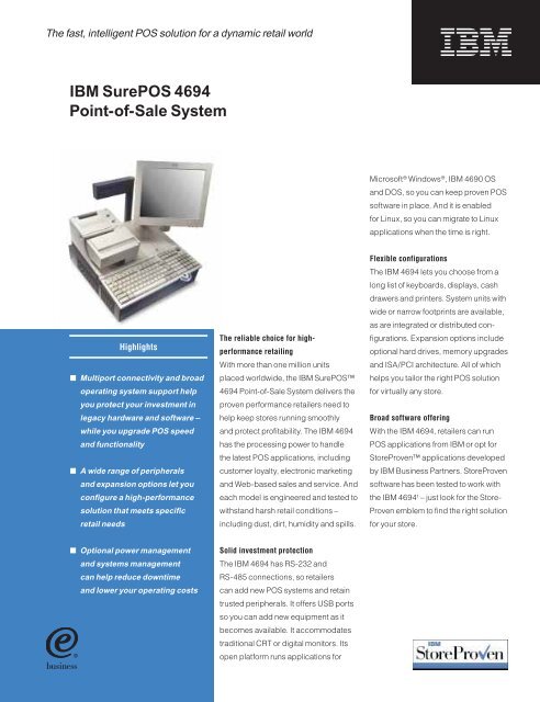 IBM SurePOS 4694 Point-of-Sale System