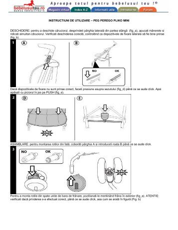 INSTRUCTIUNI DE UTILIZARE – PEG PEREGO ... - Bebelusul tau