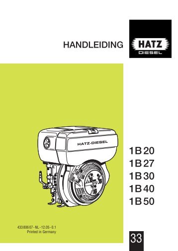 1B 20 1B 27 1B 30 1B 40 1B 50 - HATZ Diesel