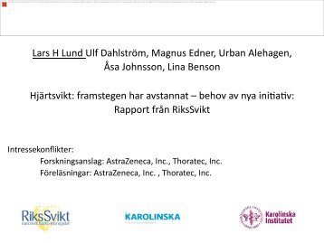 Lars H Lund Ulf Dahlström, Magnus Edner, Urban Alehagen, Åsa ...