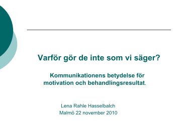 Patientkommunikation och motiverande samtal