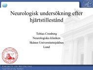 13.00-13.20 Introduktion Neurologisk undersökning & Patientfall