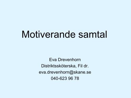Det motiverande samtalet