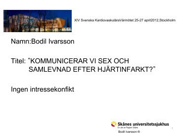 Namn:Bodil Ivarsson Titel: KOMMUNICERAR VI SEX OCH ...