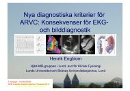 Nya diagnostiska kriterier för ARVC: Konsekvenser för EKG- och ...