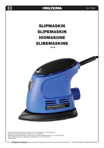 SLIPMASKIN SLIPEMASKIN HIOMAKONE SLIBEMASKINE - Biltema