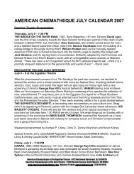 CALENDAR JULY 2007 LONG VERSION - American Cinematheque