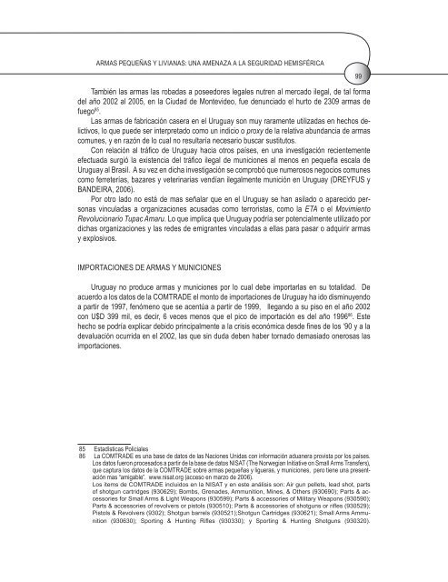 armas pequeñas y livianas: una amenaza a la seguridad hemisférica