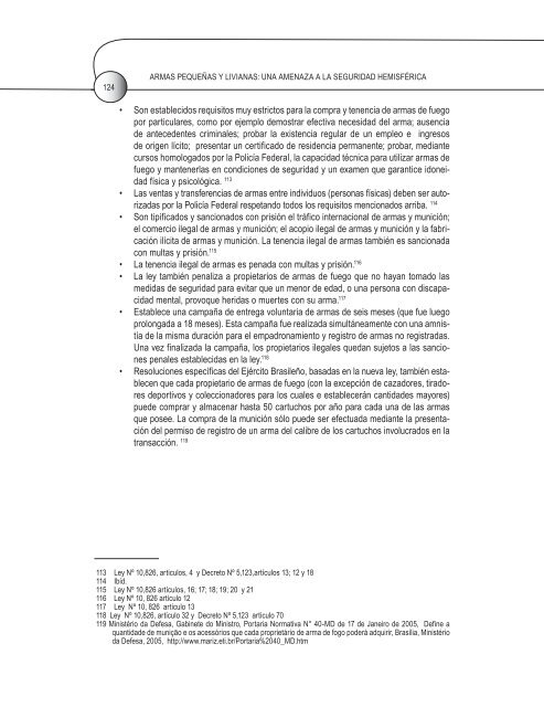 armas pequeñas y livianas: una amenaza a la seguridad hemisférica