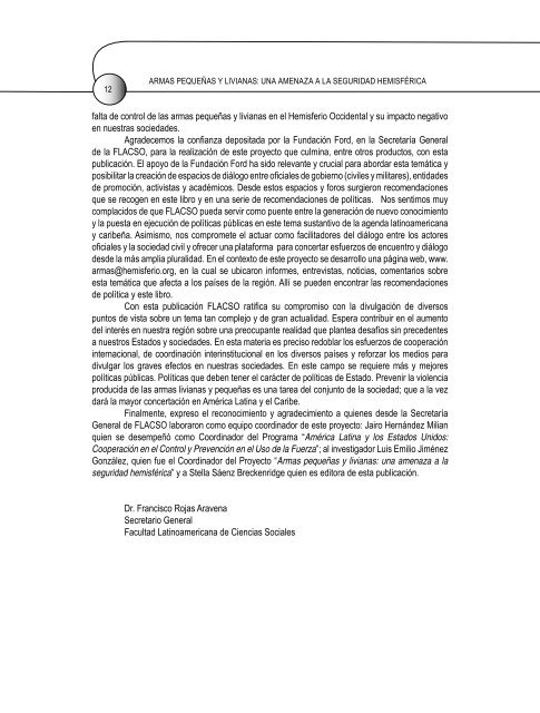 armas pequeñas y livianas: una amenaza a la seguridad hemisférica