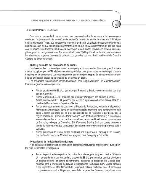 armas pequeñas y livianas: una amenaza a la seguridad hemisférica