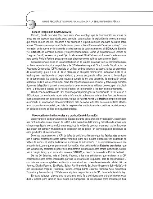 armas pequeñas y livianas: una amenaza a la seguridad hemisférica