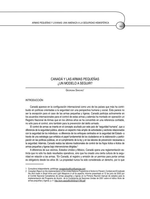 armas pequeñas y livianas: una amenaza a la seguridad hemisférica