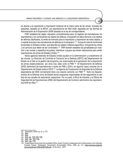 armas pequeñas y livianas: una amenaza a la seguridad hemisférica