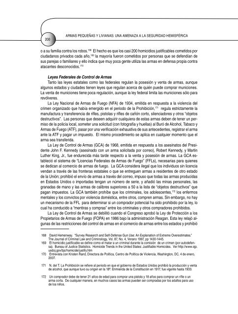 armas pequeñas y livianas: una amenaza a la seguridad hemisférica