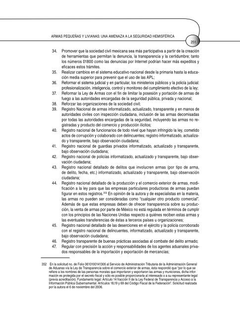 armas pequeñas y livianas: una amenaza a la seguridad hemisférica