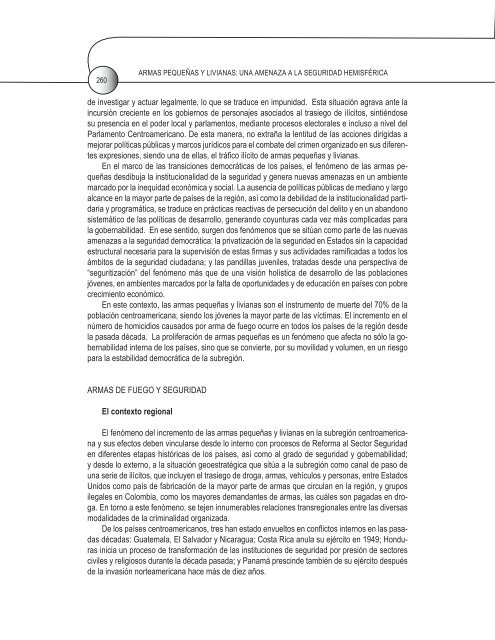 armas pequeñas y livianas: una amenaza a la seguridad hemisférica