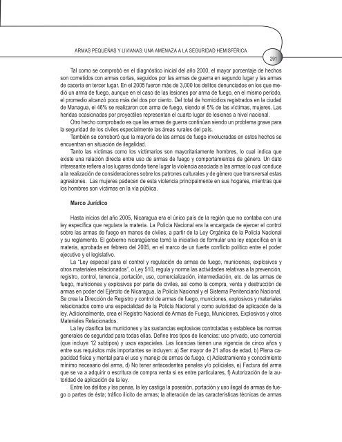 armas pequeñas y livianas: una amenaza a la seguridad hemisférica