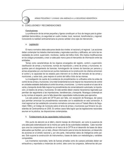 armas pequeñas y livianas: una amenaza a la seguridad hemisférica