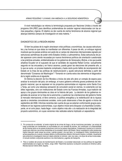 armas pequeñas y livianas: una amenaza a la seguridad hemisférica