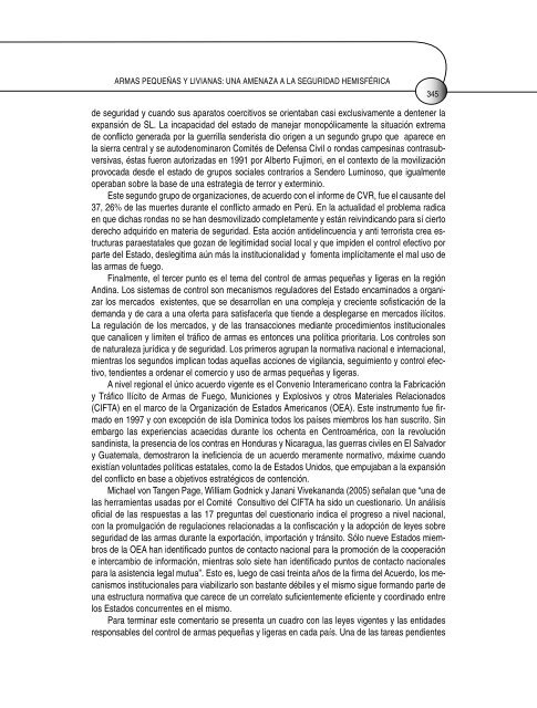 armas pequeñas y livianas: una amenaza a la seguridad hemisférica