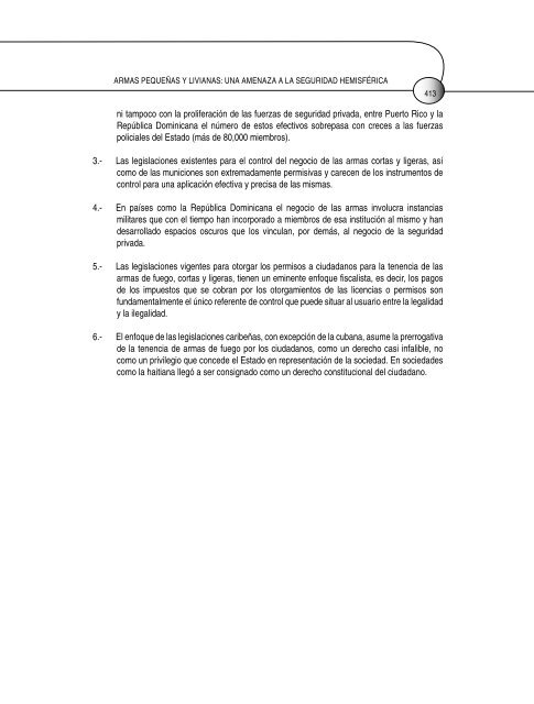 armas pequeñas y livianas: una amenaza a la seguridad hemisférica