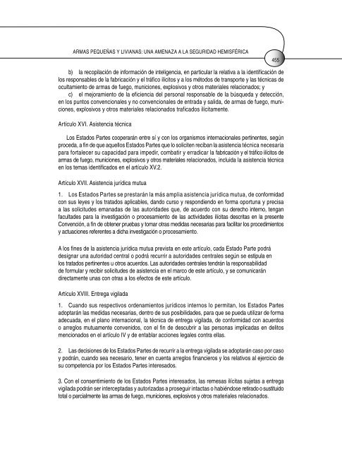 armas pequeñas y livianas: una amenaza a la seguridad hemisférica