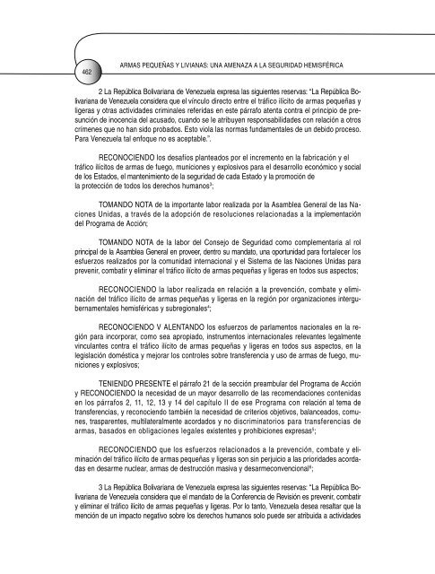 armas pequeñas y livianas: una amenaza a la seguridad hemisférica