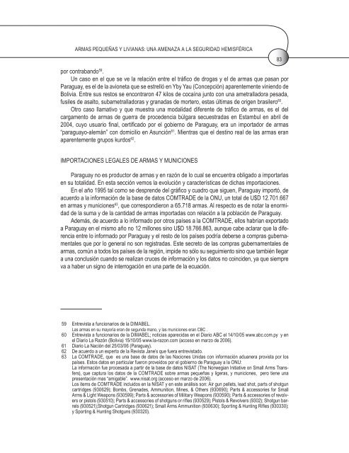 armas pequeñas y livianas: una amenaza a la seguridad hemisférica