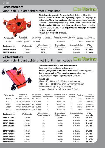 Cirkelmaaiers voor in de 3-punt achter; met 1 maaimes ...