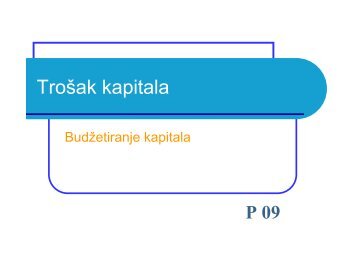 Trošak kapitala