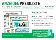 ANZEIGENPREISE - Bergedorfer Zeitung