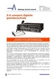 Z-6 compact digitale geluidscentrale - Dialoog Church Sound