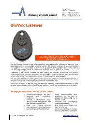 UniVox Listener - Dialoog Church Sound