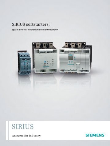 SIRIUS Softstarter 3RW catalogus (13,6 MB) - Industry